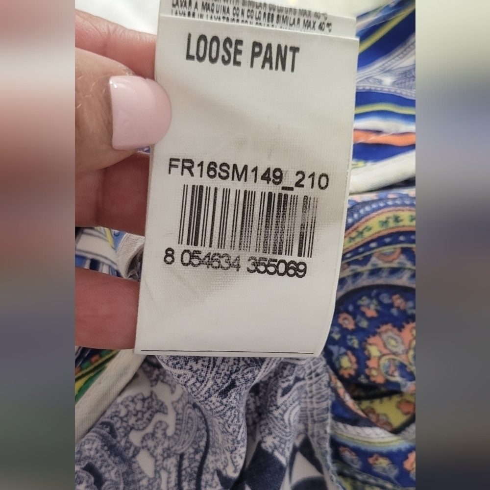 Fracomina Made In Italy Multicolor Paisley Women's Pants Size 40/ Xs-S - Picture 10 of 11